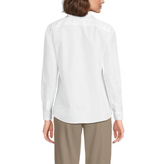Women's Long Sleeve Peter Pan Collar Broadcloth Shirt