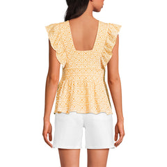 Women's Petite Lightweight Jersey Ruffle Peplum Top