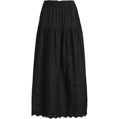Women's Voile Tiered Eyelet Maxi Skirt
