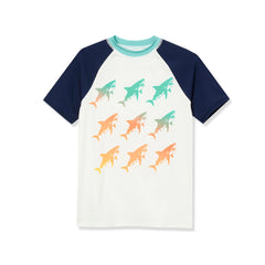 Boys Sunshade UPF 50 Chlorine Resistant Short Sleeve Crew Neck Rash Guard