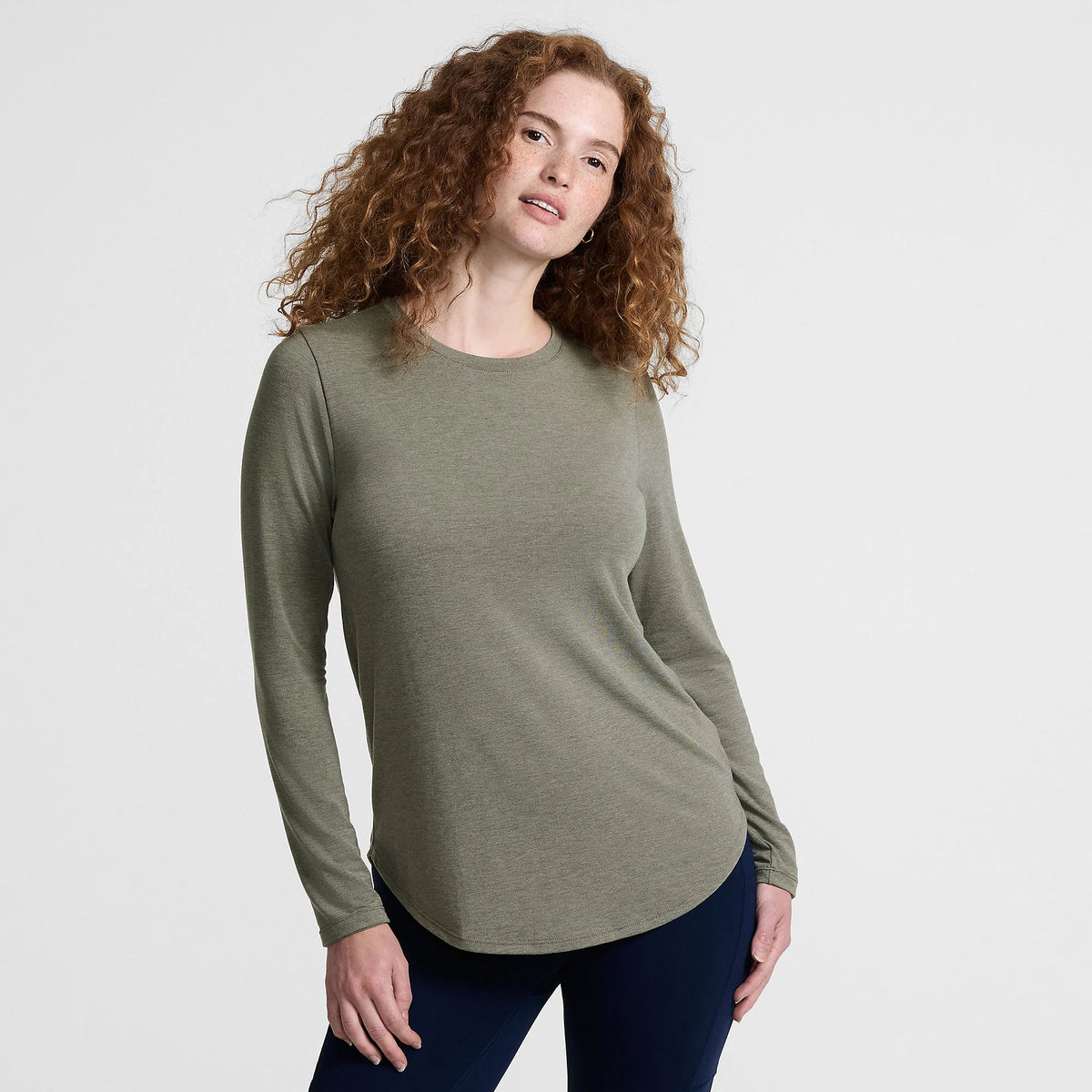 Women's Petite Long Sleeve Cooling Performance Tunic Tee