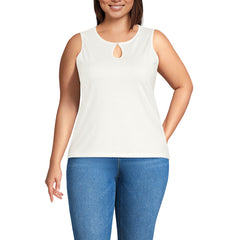 Women's Plus Size Supima Keyhole Tank