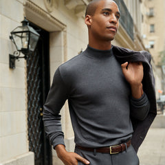 Men's Cotton Supima Mock Turtleneck