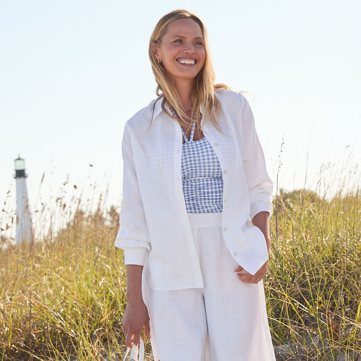 Women's Tall Linen Long Sleeve Feminine Shirt