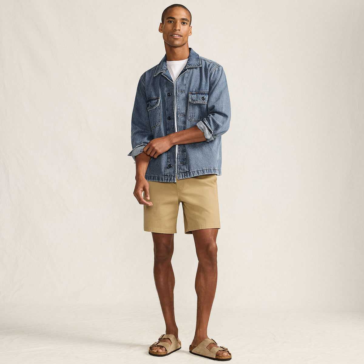Men's Denim Utility Shirt Jacket
