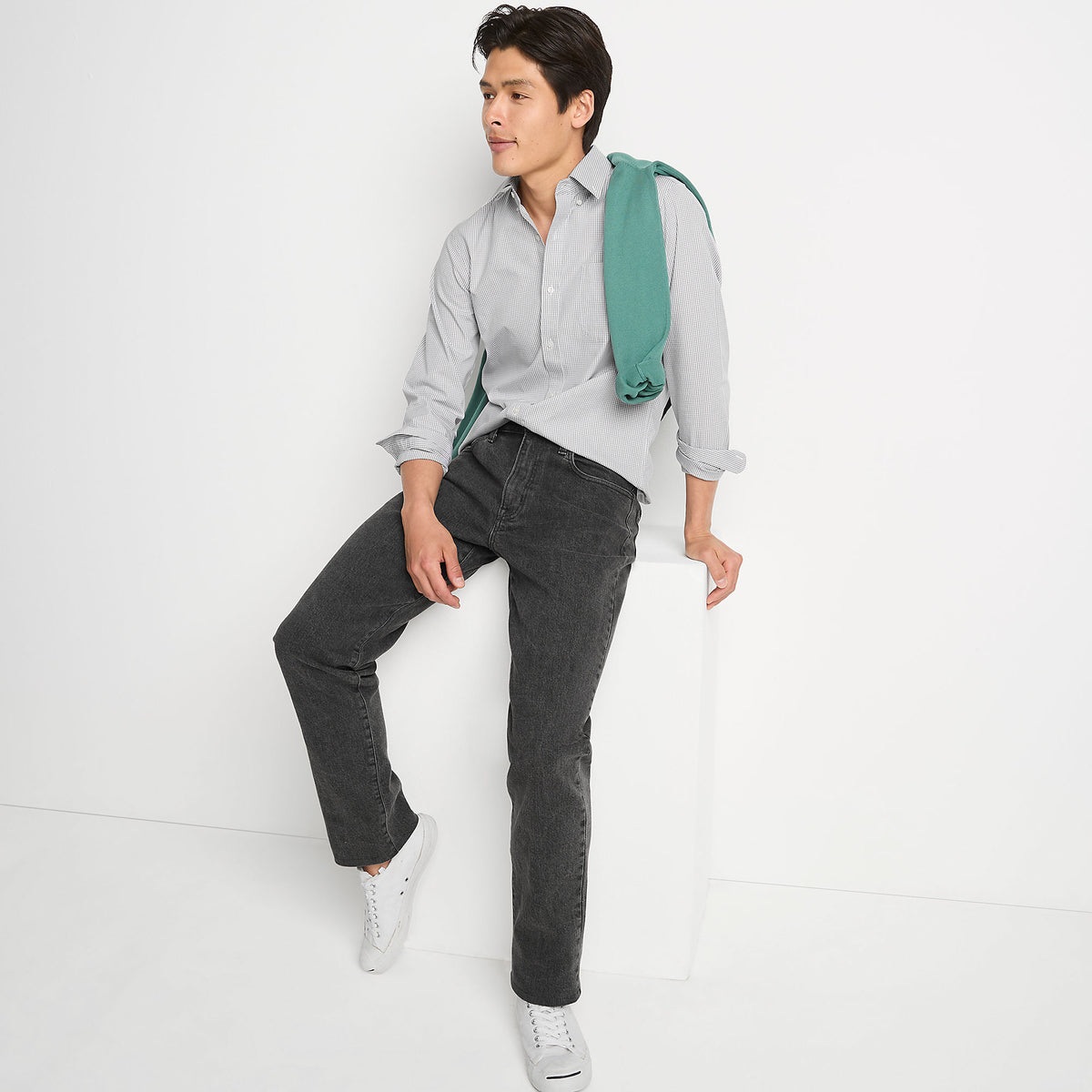 Men's Tall Stretch Traditional Fit Jean Washed Black