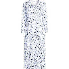 Women's Petite Cotton Long Sleeve Midcalf Nightgown