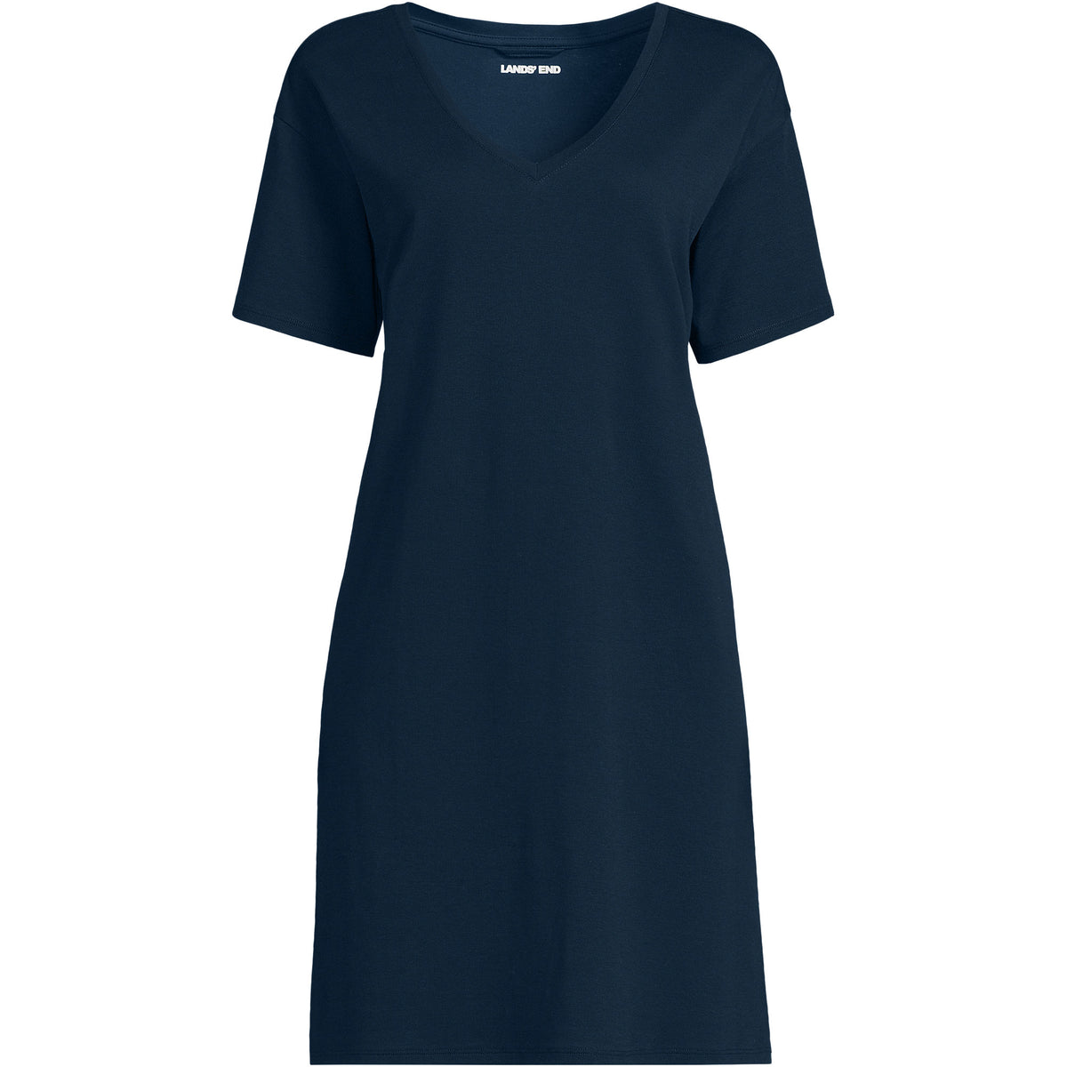 Women's Plus Size Cotton Interlock Relaxed Above the Knee Nightgown