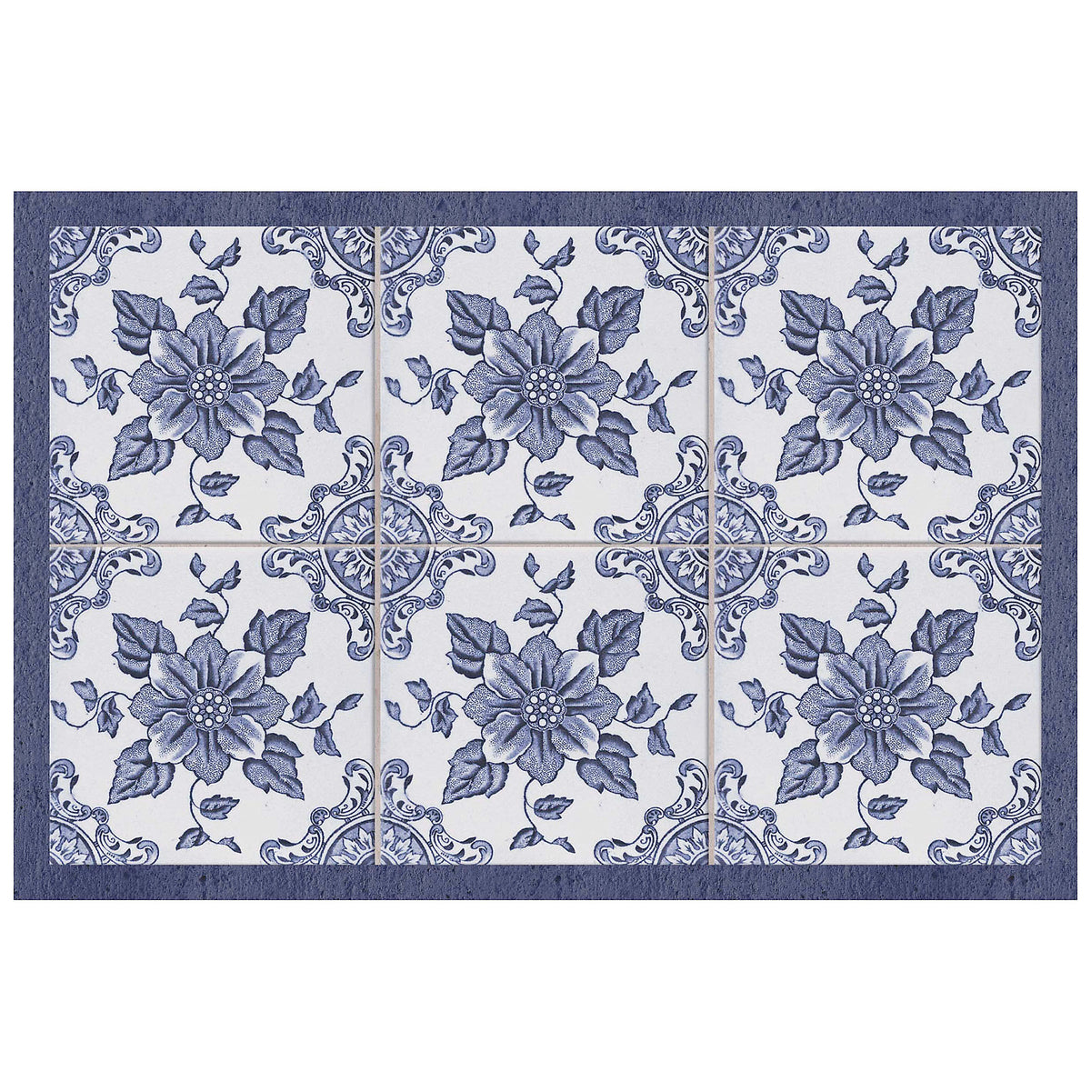 Matterly Skid Resistant Floral Floor Mat