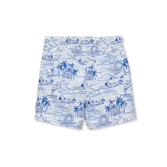 Boys Slim Chlorine Resistant 5" Swim Trunks with Mesh Liner