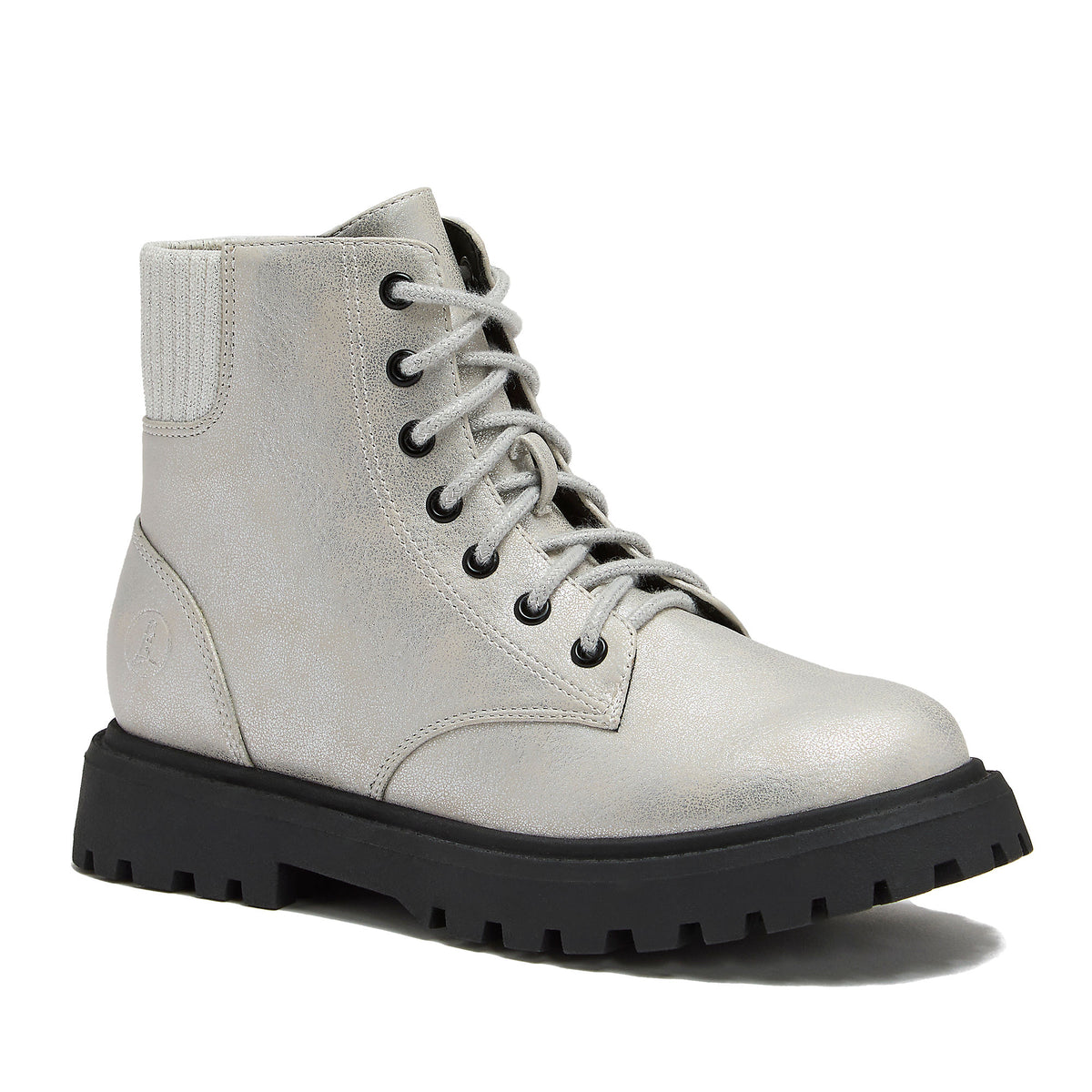 Girls Zip Up Lugged Boots