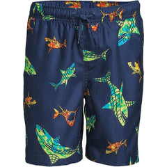 Boys Husky Printed Volley Swim Trunks