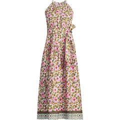 Women's Plus Size Poplin Halter Midi Dress