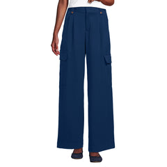 Women's Soft Polish Cargo High Rise Wide Leg Pants