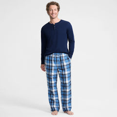 Men's Big and Tall Sherpa Fleece Lined Flannel Pajama Pants