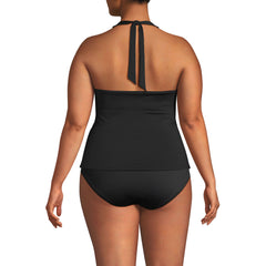 Women's Plus Size Twist Halter Tankini Top