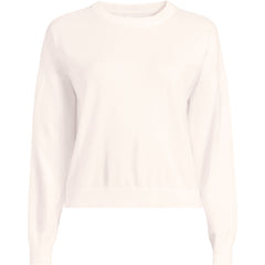 Women's Plus Size Cotton Wedge Crew Neck Sweater