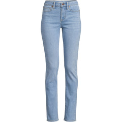 Women's Plus Size Mid Rise Straight Leg Blue Jeans