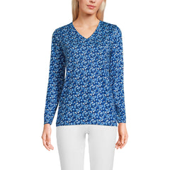 Tall Supima Cotton Long Sleeve V-Neck T-Shirt