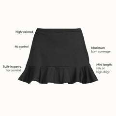 Women's Ruffle Hem Mini Swim Skirt