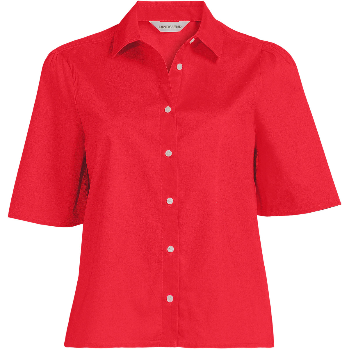 Women's Petite Poplin Button Front Shirt