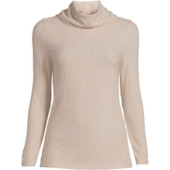 Women's Plus Size Long Sleeve Wide Rib Turtleneck