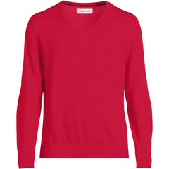 Men's Fine Gauge Cotton V Neck Sweater