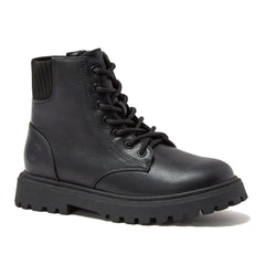 Girls Zip Up Lugged Boots