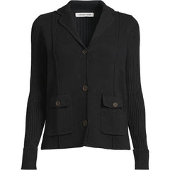 Women's Petite Drifter Ribbed Collared Blazer Sweater