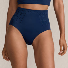 Women's Laser Cut Embroidered High Waist Bottoms