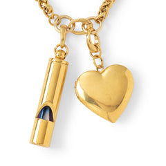 Water-Resistant Link Heart Y Necklace