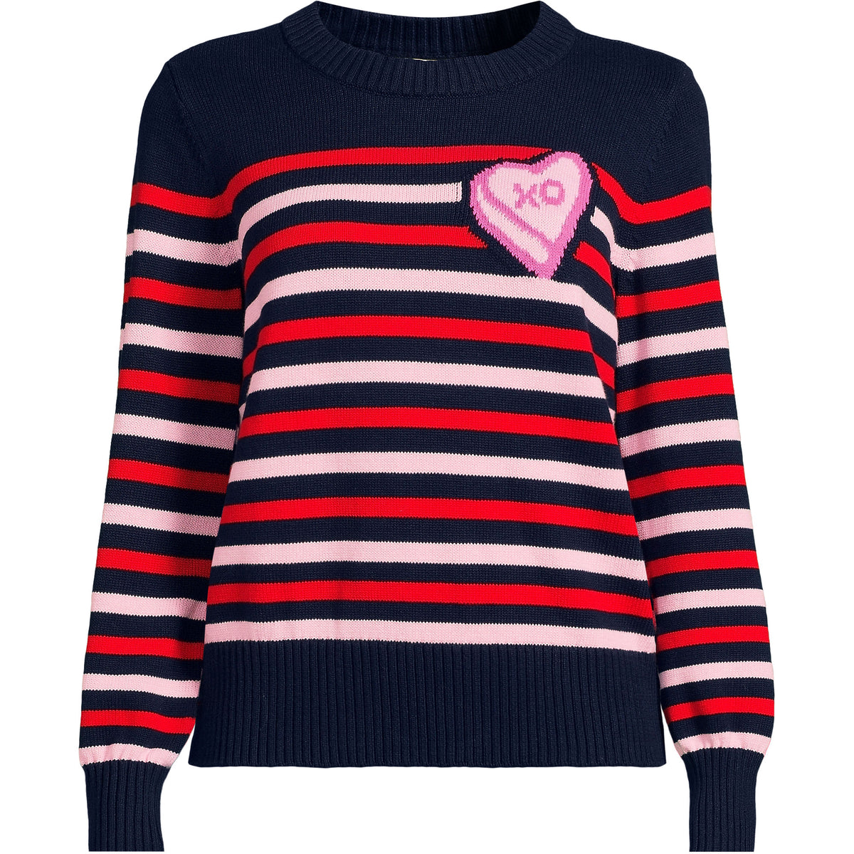 Women's Plus Size Drifter Set in Sleeve Crew Neck Sweater