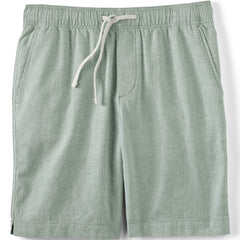Men's 9" Linen Blend Pull On Deck Short