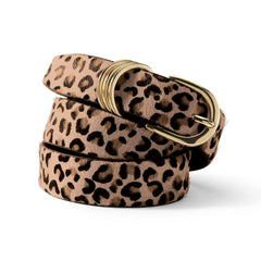Women's Haircalf Multi Keeper Belt
