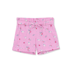 Girls Belted Woven Pull On Shorts