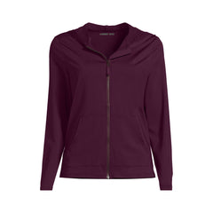 Women's Plus Size SunShade UPF 50 Hooded Zip Front Rash Guard