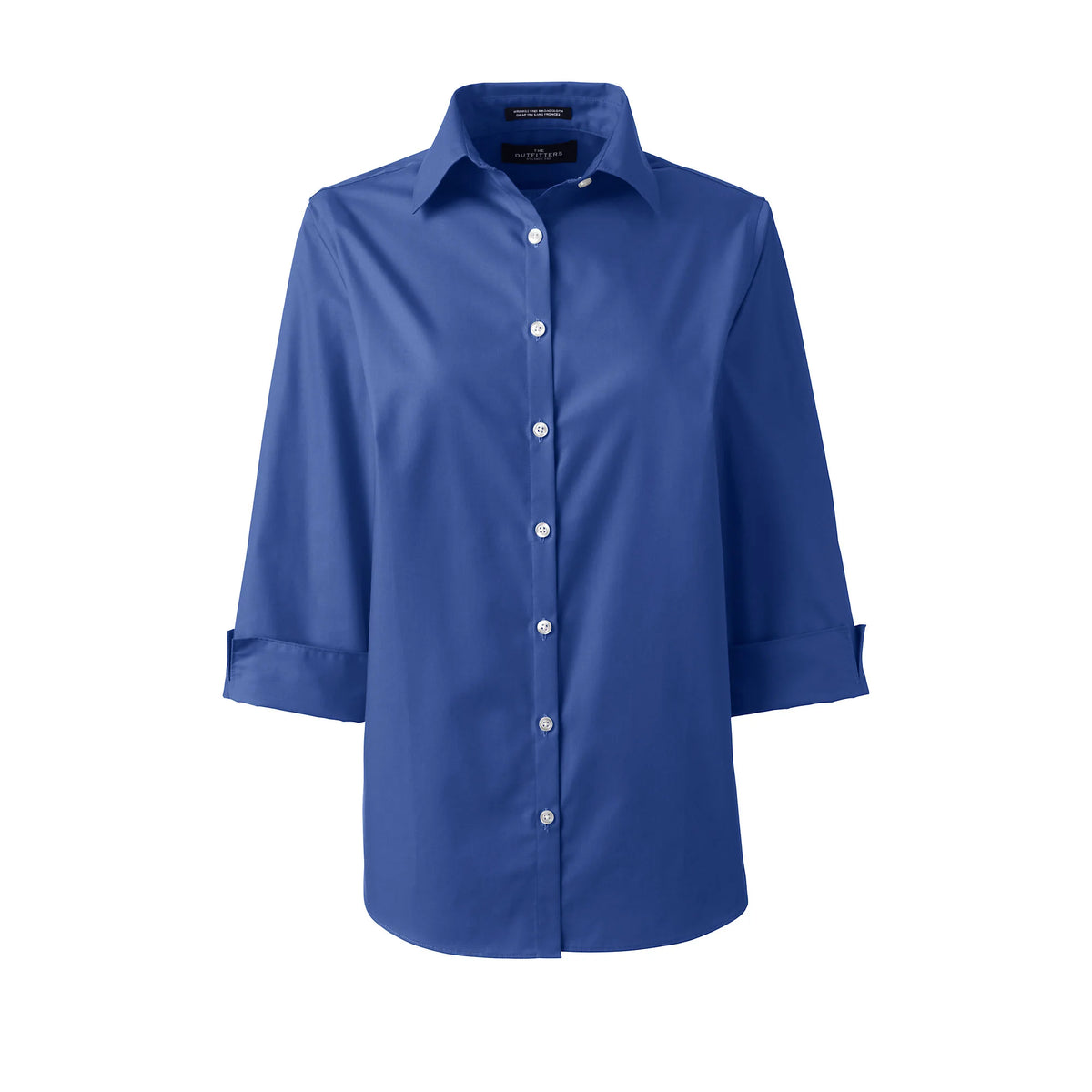 Women's Petite 3/4 Sleeve Broadcloth Shirt