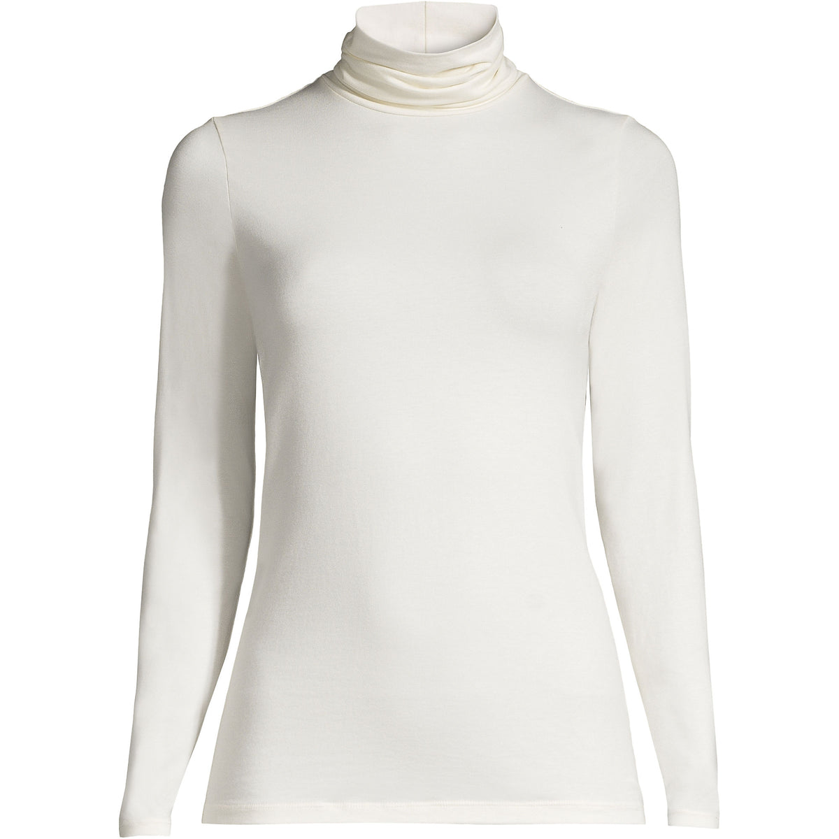 Plus Size Lightweight Jersey Long Sleeve Turtleneck