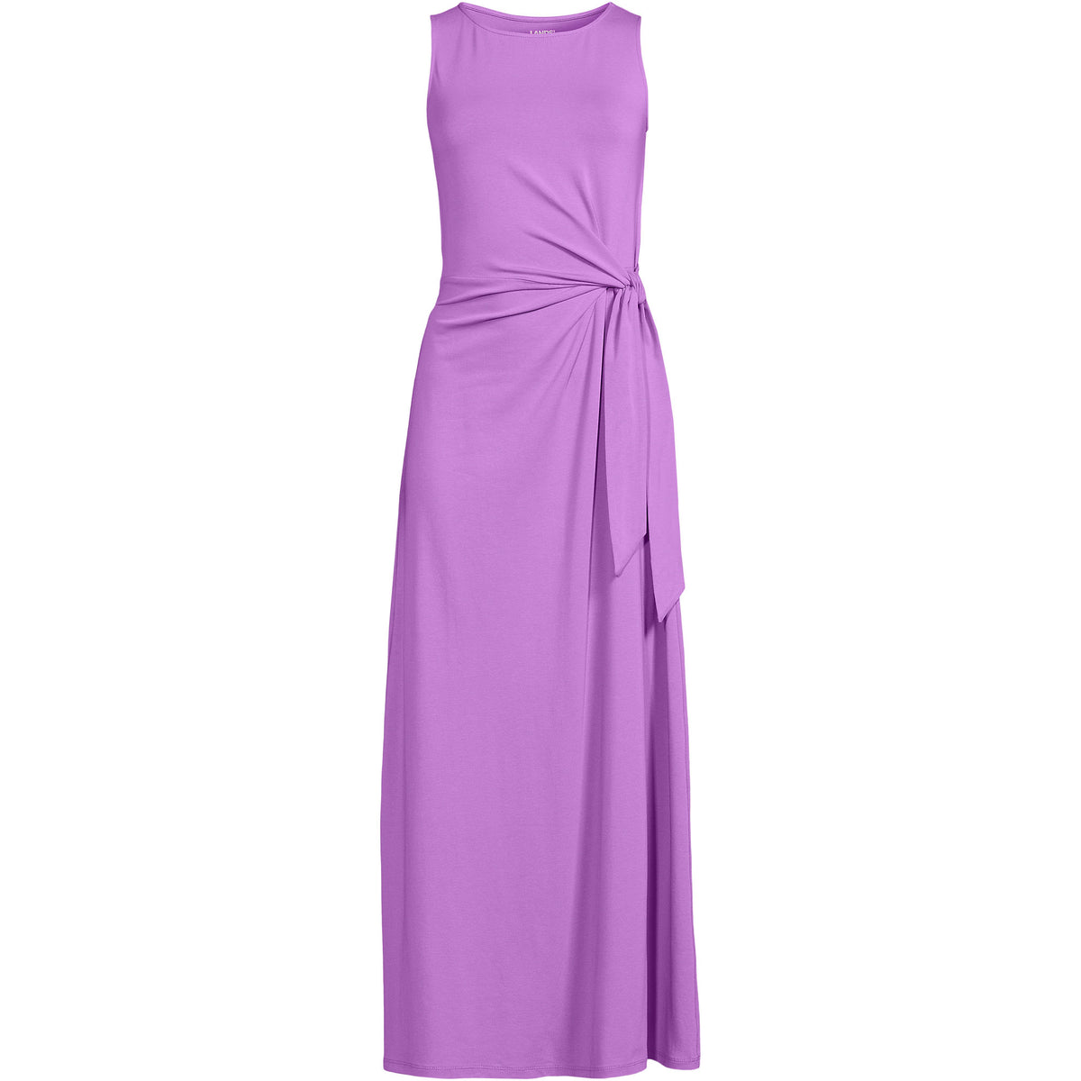 Women's Cotton Modal Sleeveless Tie Waist Maxi Dress