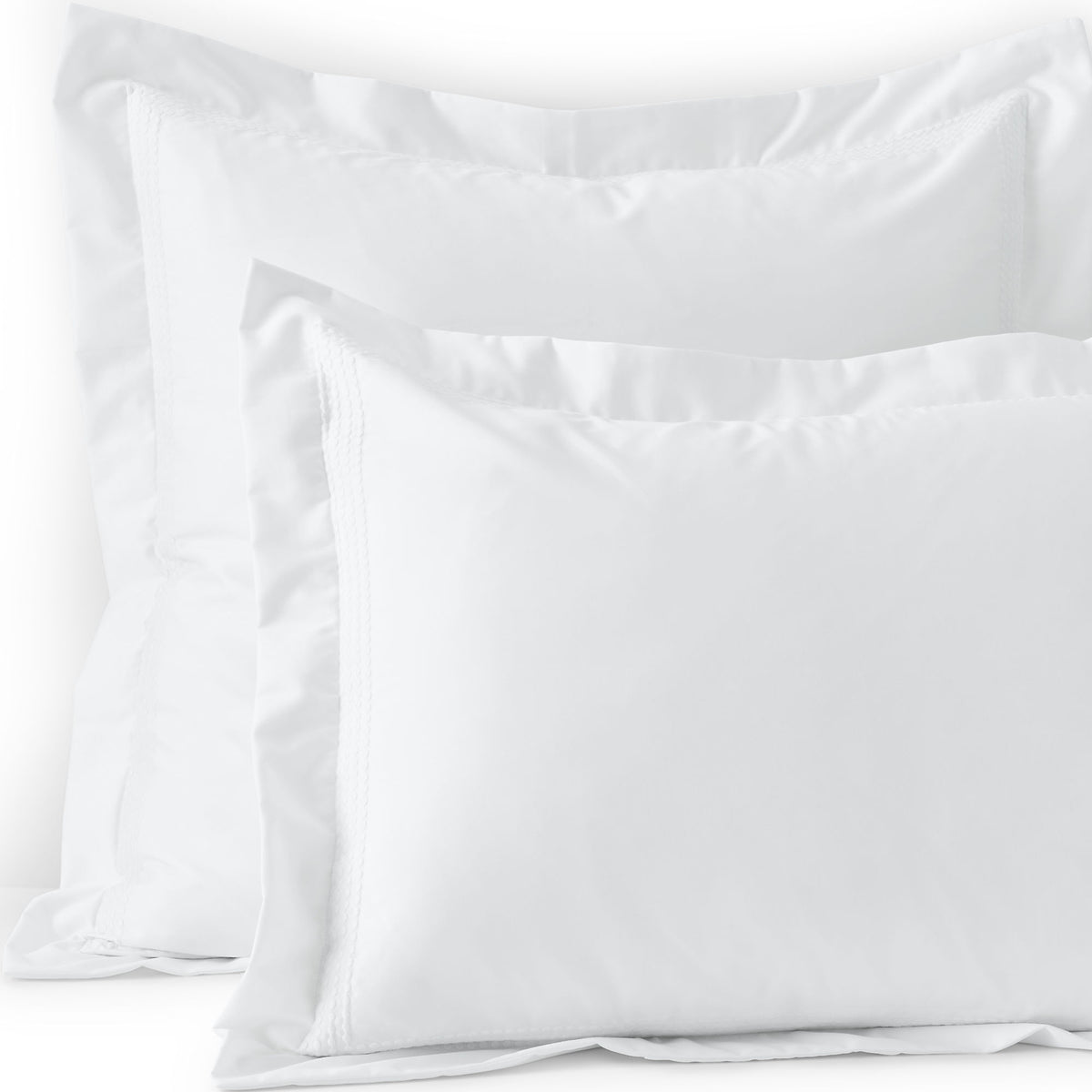 400 Thread Count Premium Supima Cotton No Iron Sateen Embroidered Pillow Sham
