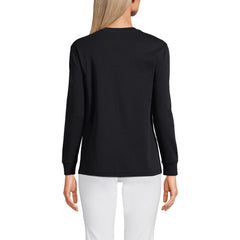 Women's Cotton Relaxed Long Sleeve Crew Neck