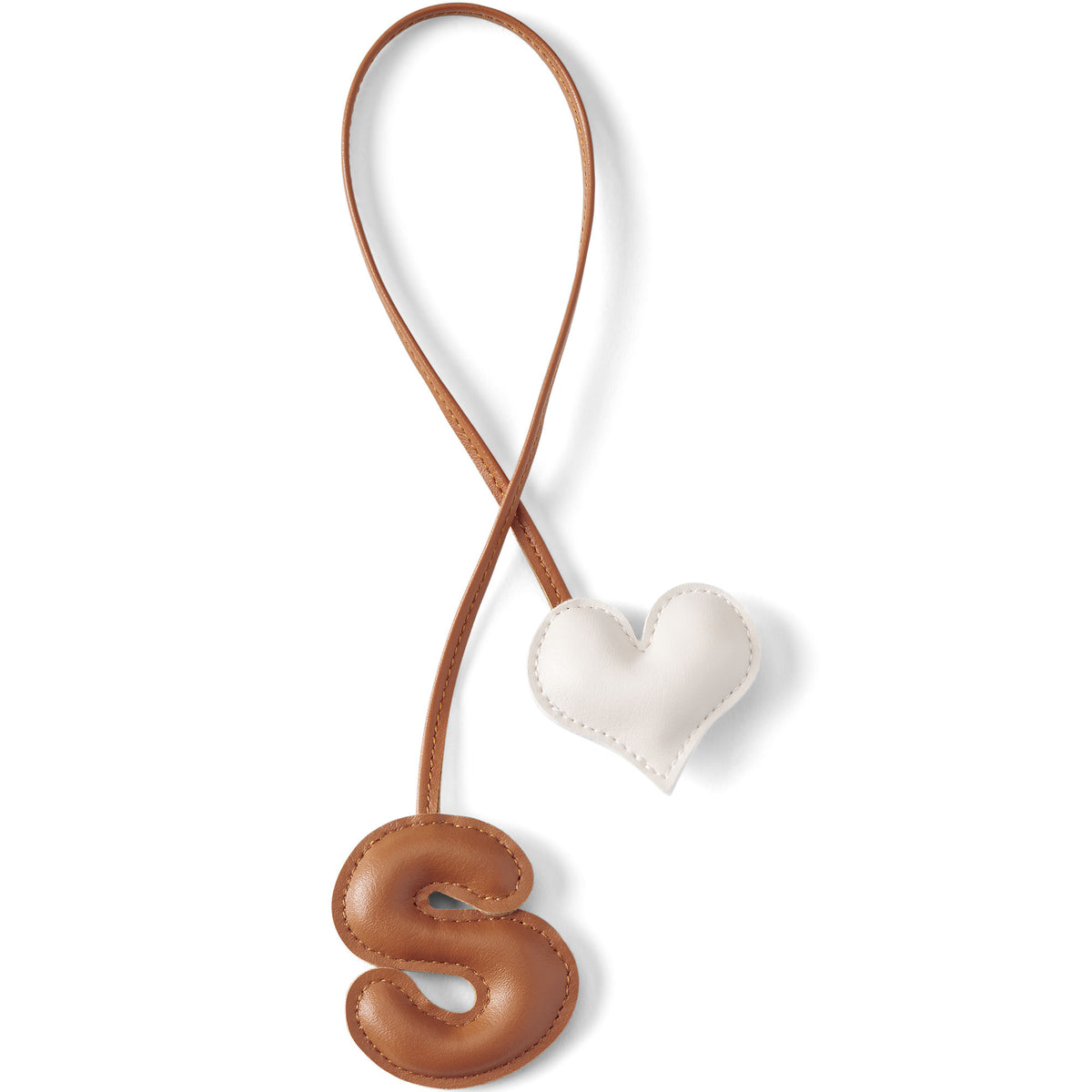 Letter S Faux Leather Bag Charm