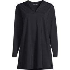 Women's Plus Size SunShade UPF 50 Hooded Mini Swim Swim Cover-Up Dress