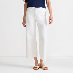 Women's Tall Denim High Rise Wide Leg Crop Jeans