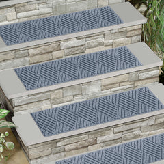 Matterly 8.5" x 30" Diamonds Waterhog Stair Treads - Set of 4