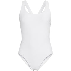 Women's Petite Tugless Ribbed X-Back One Piece Swimsuit