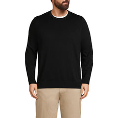 Men's Big Fine Gauge Cotton Crew Neck Sweater