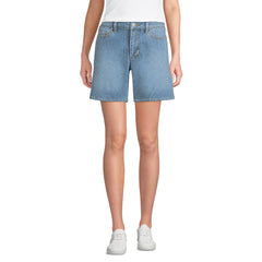 Women's Soft Denim Mid Rise 7" Jean Shorts