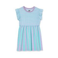 Girls Short Sleeve Gathered Waist Tunic Top