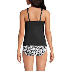 Women's Chlorine Resistant Tummy Control Grecian Tankini Swimsuit Top Adjustable Straps